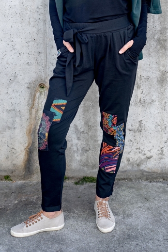 Trousers Knot It Patchwork Black